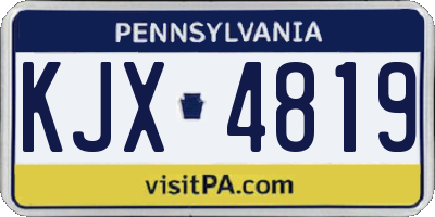 PA license plate KJX4819