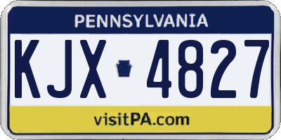 PA license plate KJX4827