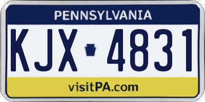 PA license plate KJX4831