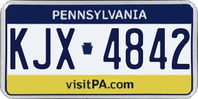 PA license plate KJX4842