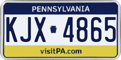 PA license plate KJX4865