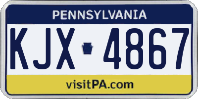 PA license plate KJX4867