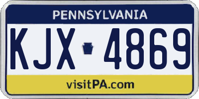 PA license plate KJX4869