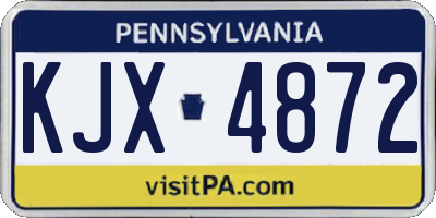 PA license plate KJX4872