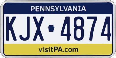 PA license plate KJX4874