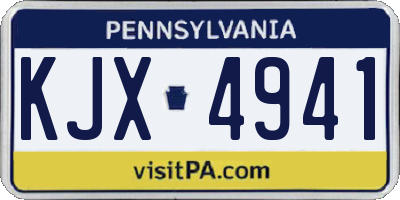 PA license plate KJX4941