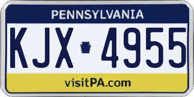 PA license plate KJX4955