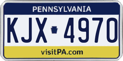 PA license plate KJX4970