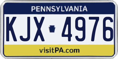PA license plate KJX4976