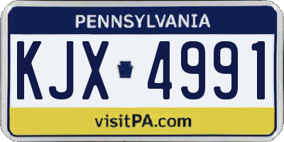 PA license plate KJX4991
