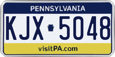 PA license plate KJX5048