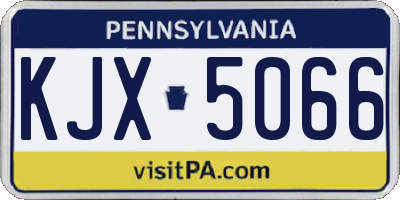 PA license plate KJX5066