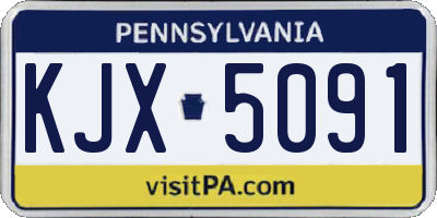 PA license plate KJX5091