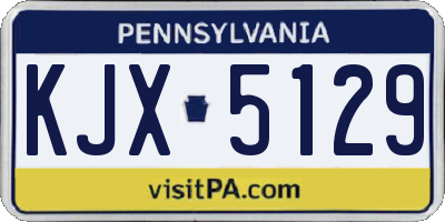 PA license plate KJX5129