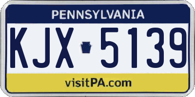 PA license plate KJX5139