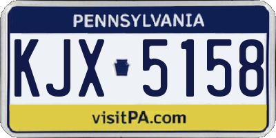 PA license plate KJX5158