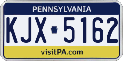 PA license plate KJX5162