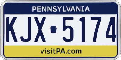 PA license plate KJX5174