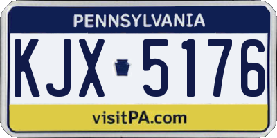 PA license plate KJX5176