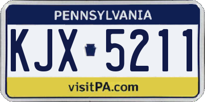 PA license plate KJX5211