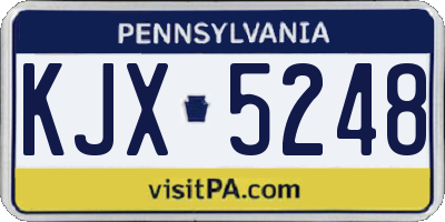 PA license plate KJX5248