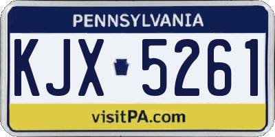 PA license plate KJX5261
