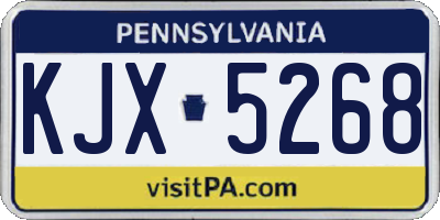 PA license plate KJX5268