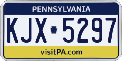PA license plate KJX5297