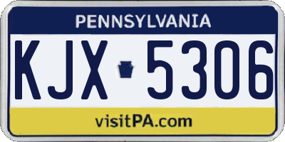 PA license plate KJX5306