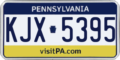 PA license plate KJX5395