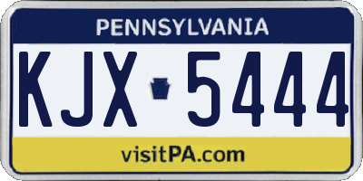 PA license plate KJX5444