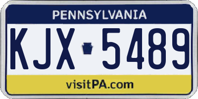 PA license plate KJX5489