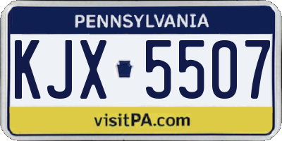 PA license plate KJX5507