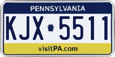 PA license plate KJX5511