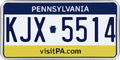 PA license plate KJX5514