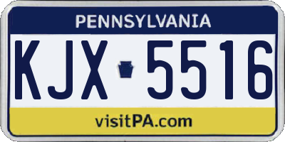 PA license plate KJX5516