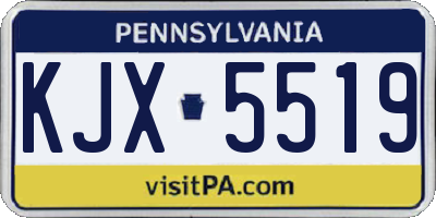 PA license plate KJX5519