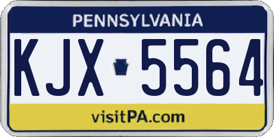 PA license plate KJX5564