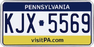 PA license plate KJX5569