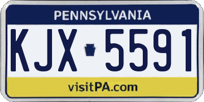 PA license plate KJX5591