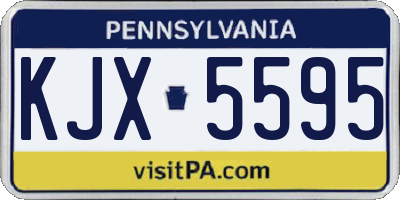 PA license plate KJX5595