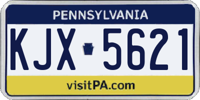 PA license plate KJX5621