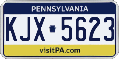 PA license plate KJX5623
