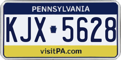 PA license plate KJX5628