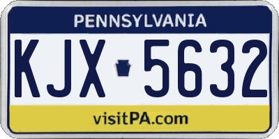 PA license plate KJX5632
