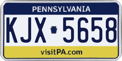 PA license plate KJX5658