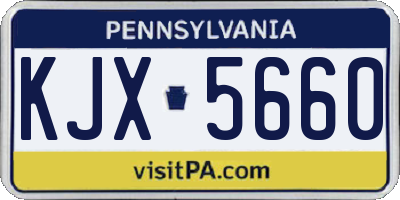 PA license plate KJX5660