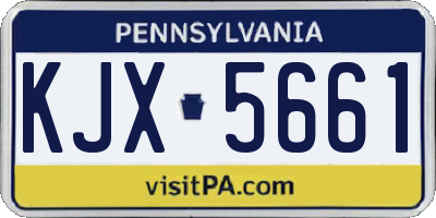 PA license plate KJX5661