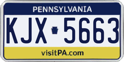 PA license plate KJX5663