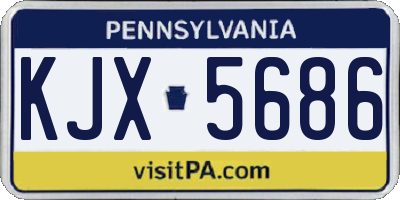 PA license plate KJX5686